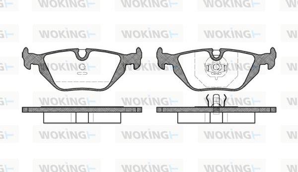 Woking P3653.30 - Kit de plaquettes de frein, frein à disque cwaw.fr