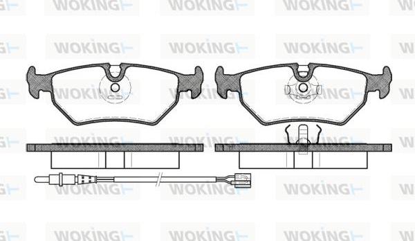 Woking P3653.32 - Kit de plaquettes de frein, frein à disque cwaw.fr