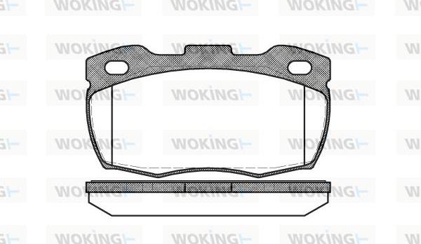 Woking P3663.10 - Kit de plaquettes de frein, frein à disque cwaw.fr