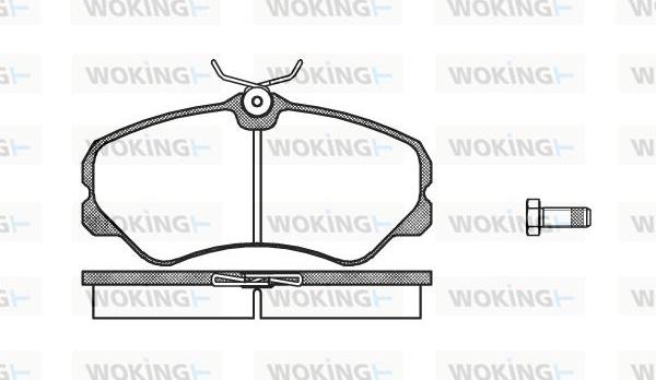 Woking P3613.00 - Kit de plaquettes de frein, frein à disque cwaw.fr