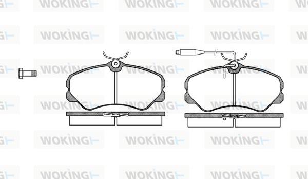 Woking P3613.02 - Kit de plaquettes de frein, frein à disque cwaw.fr