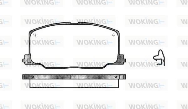 Woking P3683.04 - Kit de plaquettes de frein, frein à disque cwaw.fr