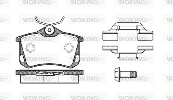 Woking P3633.50 - Kit de plaquettes de frein, frein à disque cwaw.fr