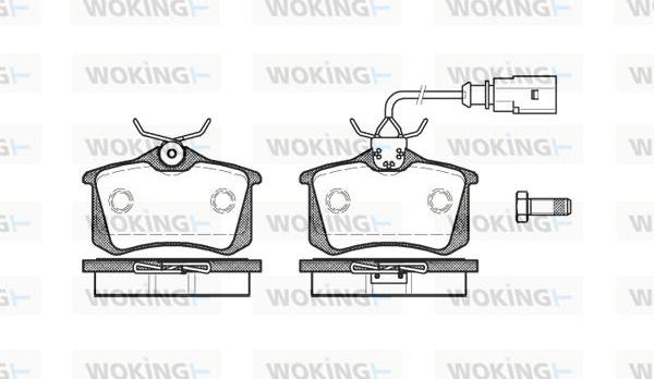 Woking P3633.51 - Kit de plaquettes de frein, frein à disque cwaw.fr