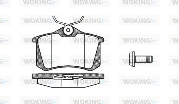 Woking P3633.05 - Kit de plaquettes de frein, frein à disque cwaw.fr