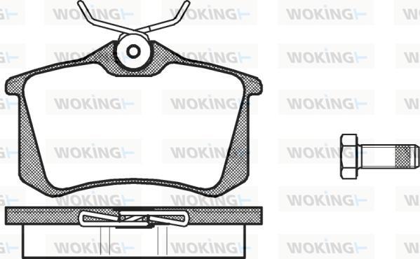 Woking P3633.00 - Kit de plaquettes de frein, frein à disque cwaw.fr