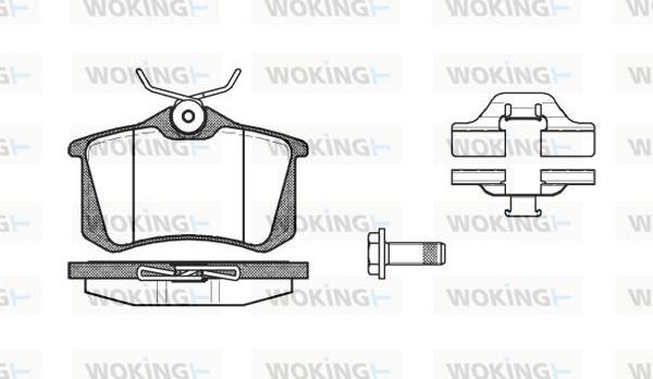 Woking P3633.03 - Kit de plaquettes de frein, frein à disque cwaw.fr