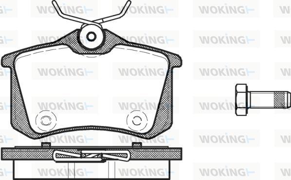 Woking P3633.14 - Kit de plaquettes de frein, frein à disque cwaw.fr