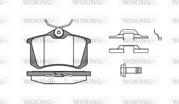 Woking P3633.16 - Kit de plaquettes de frein, frein à disque cwaw.fr