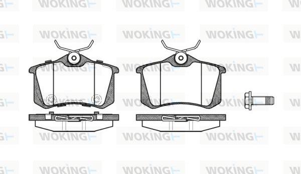 Woking P3633.74 - Kit de plaquettes de frein, frein à disque cwaw.fr