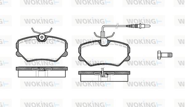 Woking P3623.02 - Kit de plaquettes de frein, frein à disque cwaw.fr