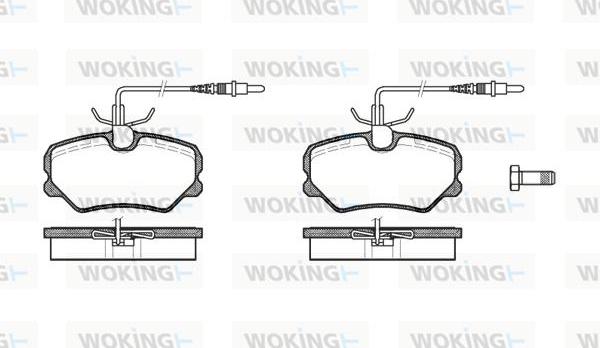 Woking P3623.12 - Kit de plaquettes de frein, frein à disque cwaw.fr