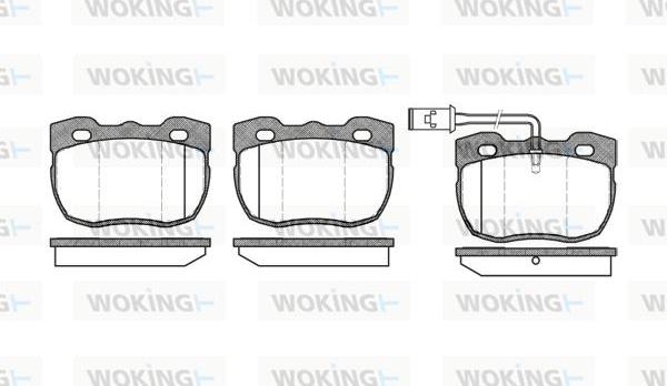 Woking P3673.11 - Kit de plaquettes de frein, frein à disque cwaw.fr