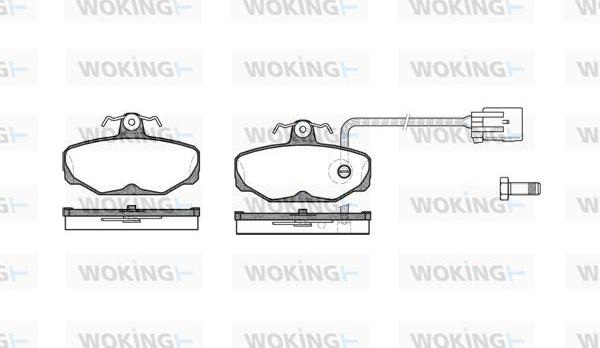 Woking P3053.12 - Kit de plaquettes de frein, frein à disque cwaw.fr