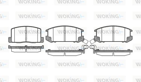 Woking P3013.12 - Kit de plaquettes de frein, frein à disque cwaw.fr