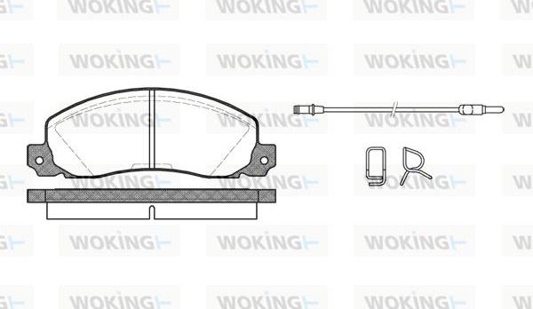 Woking P3023.02 - Kit de plaquettes de frein, frein à disque cwaw.fr