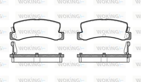 Woking P3143.04 - Kit de plaquettes de frein, frein à disque cwaw.fr