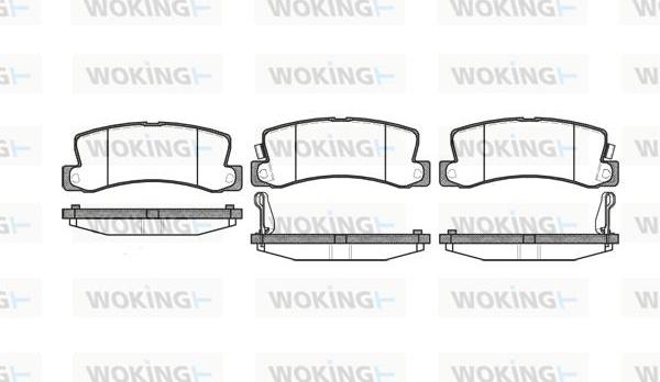 Woking P3143.22 - Kit de plaquettes de frein, frein à disque cwaw.fr