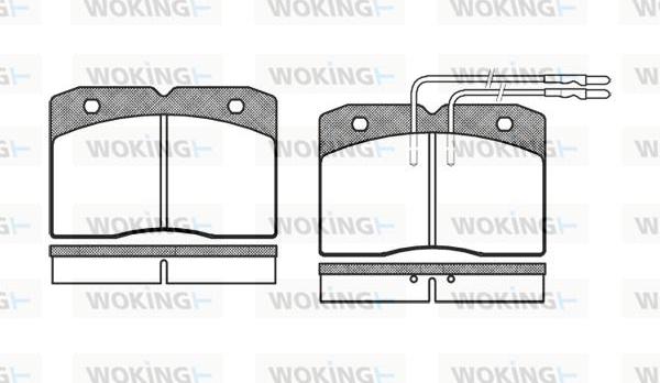 Woking P3113.04 - Kit de plaquettes de frein, frein à disque cwaw.fr