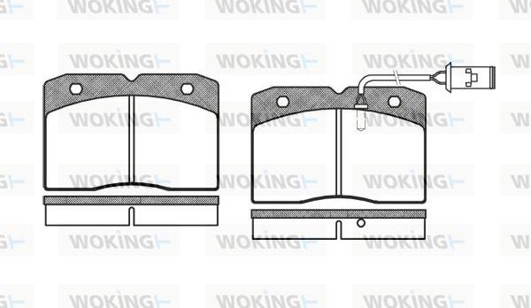 Woking P3113.22 - Kit de plaquettes de frein, frein à disque cwaw.fr