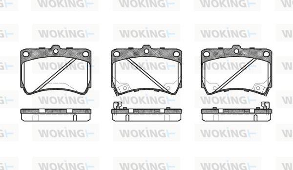 Woking P3123.42 - Kit de plaquettes de frein, frein à disque cwaw.fr