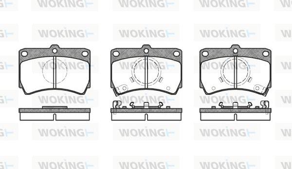 Woking P3123.02 - Kit de plaquettes de frein, frein à disque cwaw.fr