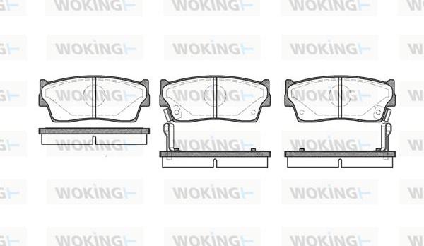 Woking P3893.02 - Kit de plaquettes de frein, frein à disque cwaw.fr