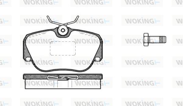 Woking P3843.00 - Kit de plaquettes de frein, frein à disque cwaw.fr