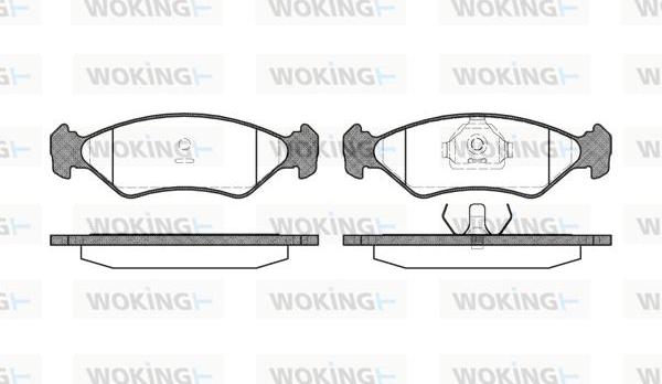 Woking P3853.10 - Kit de plaquettes de frein, frein à disque cwaw.fr