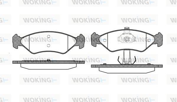 Woking P3853.30 - Kit de plaquettes de frein, frein à disque cwaw.fr