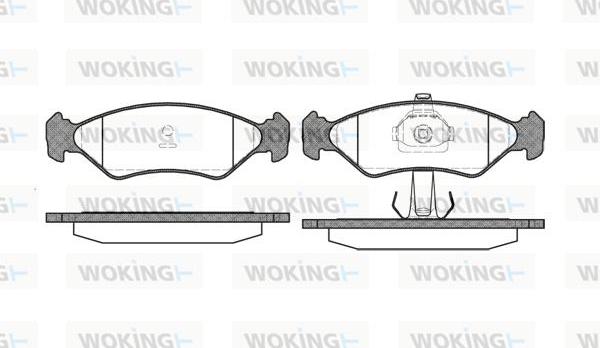 Woking P3853.20 - Kit de plaquettes de frein, frein à disque cwaw.fr