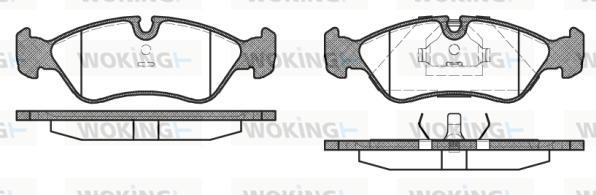 Woking P3863.10 - Kit de plaquettes de frein, frein à disque cwaw.fr