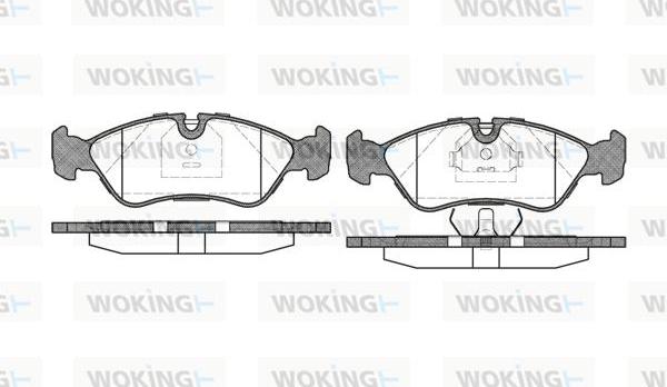 Woking P3863.30 - Kit de plaquettes de frein, frein à disque cwaw.fr