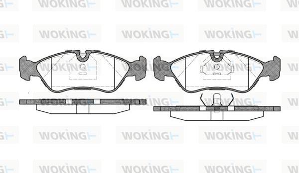 Woking P3863.20 - Kit de plaquettes de frein, frein à disque cwaw.fr