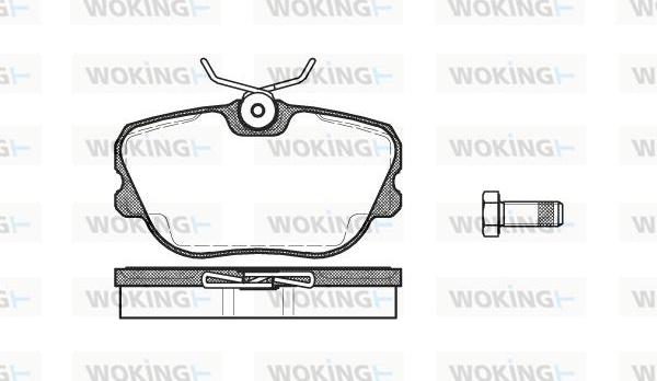 Woking P3803.10 - Kit de plaquettes de frein, frein à disque cwaw.fr