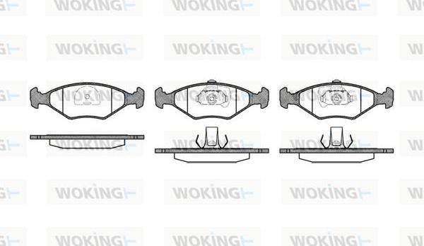 Woking P3813.40 - Kit de plaquettes de frein, frein à disque cwaw.fr