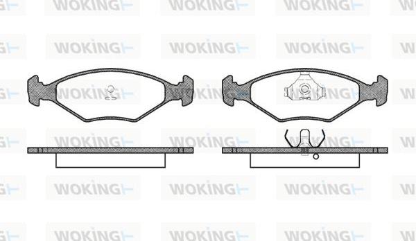 Woking P3813.00 - Kit de plaquettes de frein, frein à disque cwaw.fr