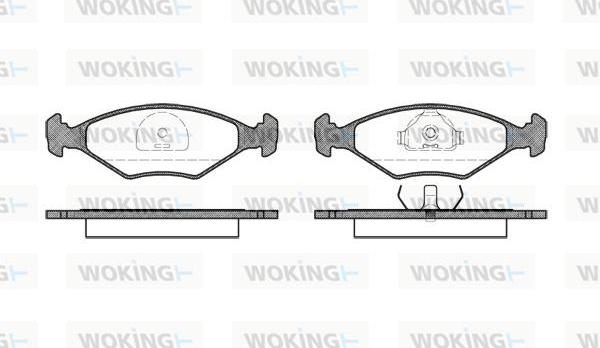 Woking P3813.10 - Kit de plaquettes de frein, frein à disque cwaw.fr