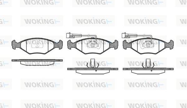 Woking P3813.32 - Kit de plaquettes de frein, frein à disque cwaw.fr