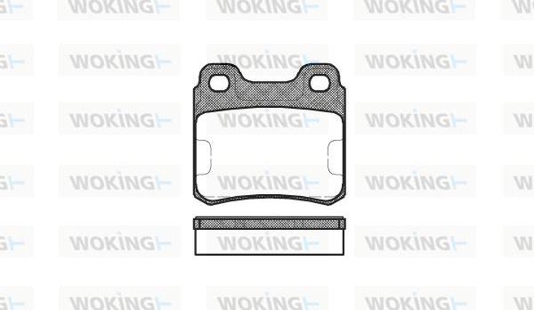 Woking P3823.00 - Kit de plaquettes de frein, frein à disque cwaw.fr