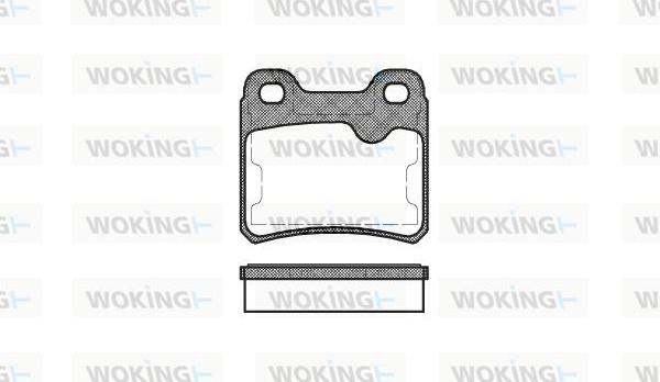 Woking P3823.10 - Kit de plaquettes de frein, frein à disque cwaw.fr