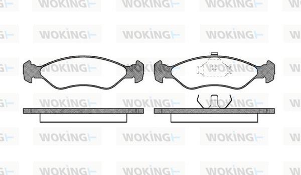 Woking P3303.00 - Kit de plaquettes de frein, frein à disque cwaw.fr