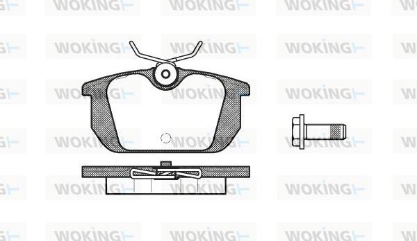 Woking P3313.00 - Kit de plaquettes de frein, frein à disque cwaw.fr