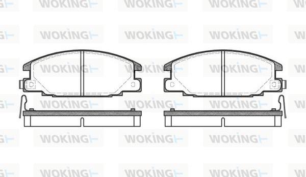 Woking P3383.04 - Kit de plaquettes de frein, frein à disque cwaw.fr