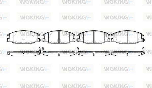 Woking P3383.24 - Kit de plaquettes de frein, frein à disque cwaw.fr