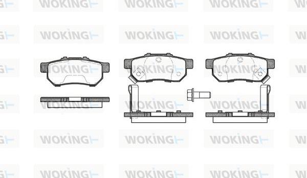 Woking P3333.52 - Kit de plaquettes de frein, frein à disque cwaw.fr