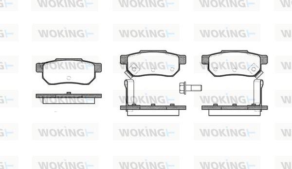 Woking P3333.12 - Kit de plaquettes de frein, frein à disque cwaw.fr