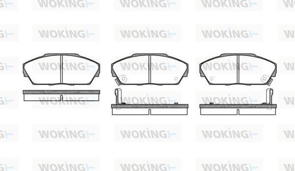 Woking P3373.02 - Kit de plaquettes de frein, frein à disque cwaw.fr