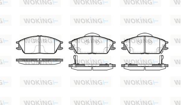 Woking P3243.22 - Kit de plaquettes de frein, frein à disque cwaw.fr