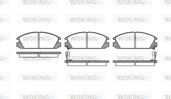 Woking P3283.02 - Kit de plaquettes de frein, frein à disque cwaw.fr